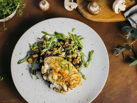 Kuracie prsia plnené hubami